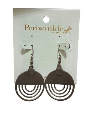 Boho Bronze Geometric Drop Earrings